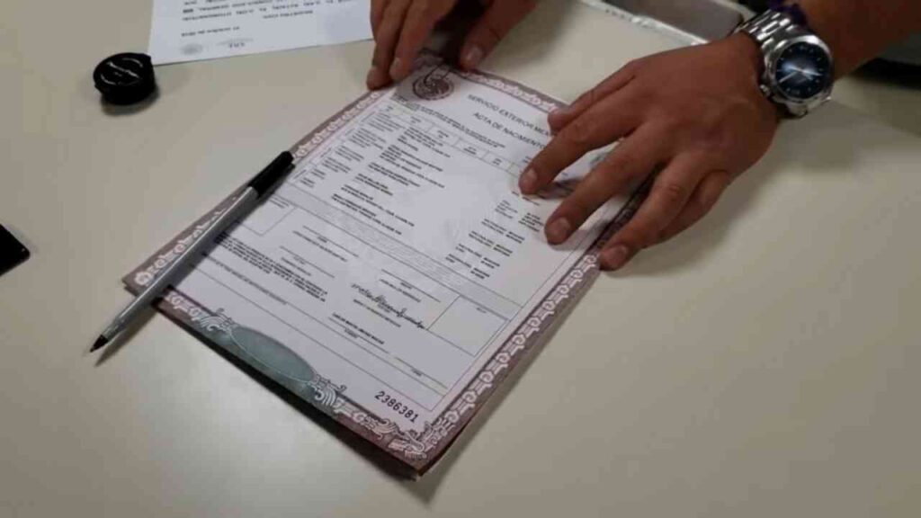 acta de nacimiento mexicana