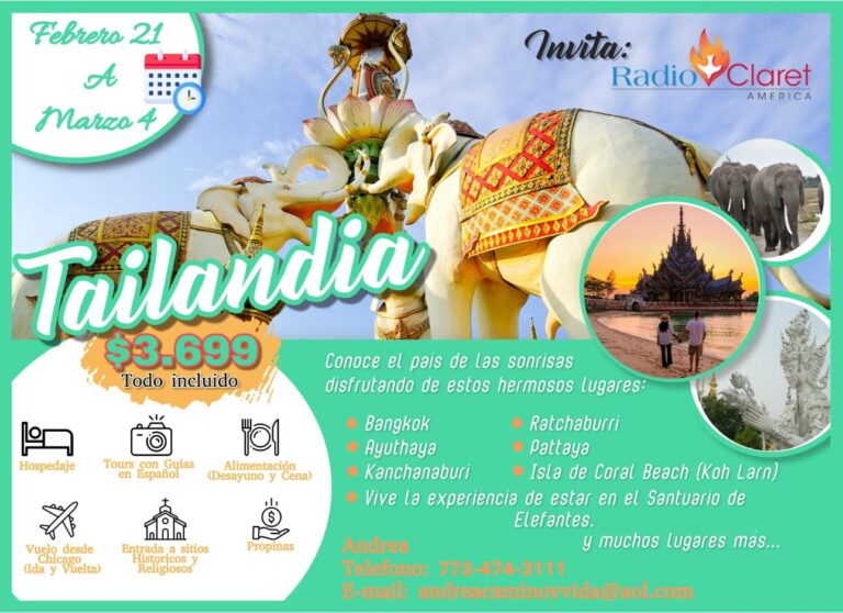 Acompáñanos a nuestra peregrinación a Tailandia!